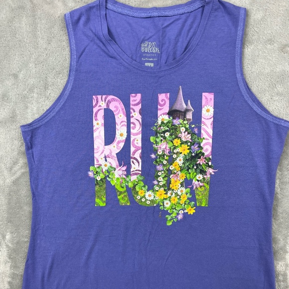 Raw Threads Tops - Raw Threads Disney Rapunzal Athletics Run Sleeveless Tank Top Women's M